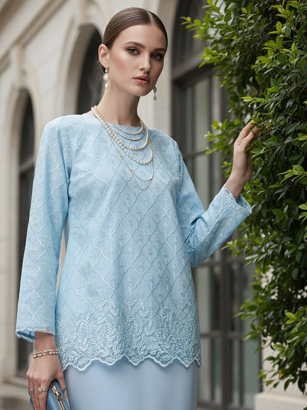 BAJU KURUNG KEDAH ADDARA (BABY BLUE)